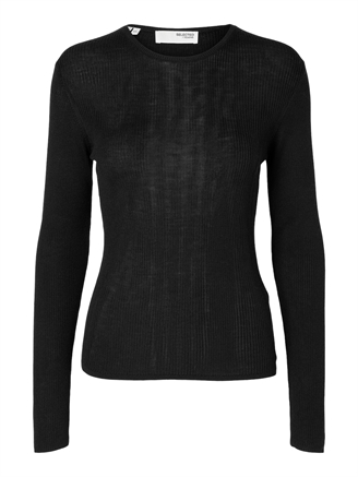 Selected Femme SlfNaja LS Knit O-Neck Black